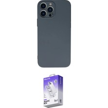 Elektronikçim Ieg™ iPhone 13 Pro Max Kılıf Ahenk Serisi - Siyah Bilvis 5in1 3D Magic Cam Ekran Koruyucu Elk-34