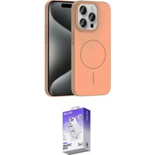Elektronikçim Ieg™ iPhone 15 Pro Max Kılıf Siluet Doku Özel Seri - Siyah Bilvis 5in1 3D Magic Cam Ekran Koruy