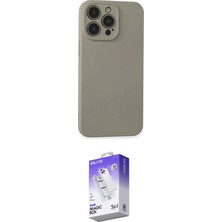 Elektronikçim Ieg™ iPhone 15 Pro Max Kılıf Ahenk Serisi - Siyah Bilvis 5in1 3D Magic Cam Ekran Koruyucu Elk-34