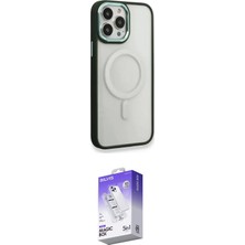 Elektronikçim Ieg™ iPhone 14 Pro Max Kılıf Yankı Işık Özel Seri - Siyah Bilvis 5in1 3D Magic Cam Ekran Kor