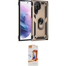 Elektronikçim Ieg™ Galaxy S21 Ultra Kılıf Ahenk Klasik Koleksiyonu - Siyah Autokit 5in1 Fiber Polymer Nano Ekr