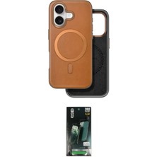 Elektronikçim Ieg™ iPhone 16 Kılıf Pusula Işık Koleksiyonu - Siyah 360 Mat Full Body Arka Koruyucu ELK-34863