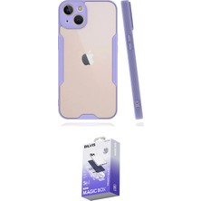 Elektronikçim Ieg™ iPhone 14 Kılıf Atlas Asil Serisi - Siyah Bilvis 5in1 5d Magic Hayalet Cam Ekran Koruyucu E
