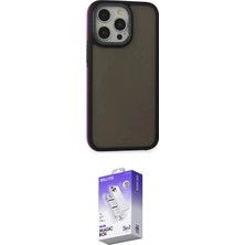 Elektronikçim Ieg™ iPhone 14 Pro Max Kılıf Eksen Işık - Siyah Bilvis 5in1 3D Magic Cam Ekran Koruyucu Elk-34