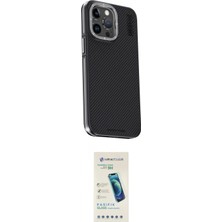 Elektronikçim Ieg™ iPhone 15 Pro Kılıf Kıvılcım Modern Özel Seri - Şeffaf Pasifik Cam Ekran Koruyucu Elk-