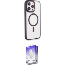 Elektronikçim Ieg™ iPhone 15 Pro Max Kılıf Yankı Işık Özel Seri - Siyah Bilvis 5in1 3D Magic Cam Ekran Kor