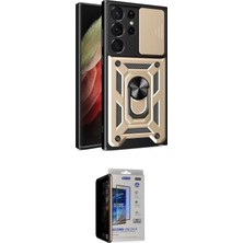 Elektronikçim Ieg™ Galaxy S23 Ultra Kılıf Ahenk Klasik - Siyah Durable Full Glue Curved Hayalet Cam ELK-34863