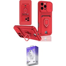 Elektronikçim Ieg™ iPhone 16 Pro Kılıf Vadi Form Prime - Siyah Bilvis 5in1 3D Magic Cam Ekran Koruyucu ELK-348