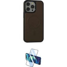 Elektronikçim Ieg™ iPhone 15 Pro Max Kılıf Zirve Işık Serisi - Siyah 3D Antistatik Seramik Nano Ekran Koruyu