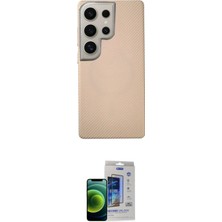 Elektronikçim Ieg™ Galaxy S23 Ultra Kılıf Eksen Prime - Siyah Durable Full Glue Curved Cam ELK-34863