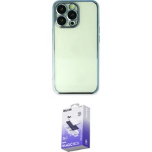Elektronikçim Ieg™ iPhone 14 Pro Max Kılıf Vadi Minimal - Siyah Bilvis 5in1 5d Magic Hayalet Cam Ekran Koruyuc