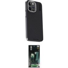 Elektronikçim Ieg™ iPhone 15 Pro Kılıf Kıvılcım Modern Özel Seri - Siyah 360 Mat Full Body Arka Koruyucu E