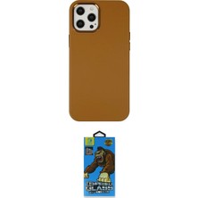 Elektronikçim Ieg™ iPhone 12 Pro Max Kılıf Çekirdek Çizgi - Siyah 18D Cam Ekran Koruyucu ELK-34863
