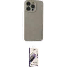 Elektronikçim Ieg™ iPhone 15 Pro Max Kılıf Ahenk Serisi - Siyah Bilvis 3D Mat Cam Ekran Koruyucu ELK-34863