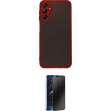 Elektronikçim Ieg™ Galaxy A14 4g Kılıf Ahenk Çizgi Serisi - Siyah 3D Antistatik Hayalet Cam Ekran Koruyucu El