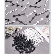 Luluyen 100 Adet Beyaz Plastik Güvenlik Kilidi Etiket Sabitleyici 67 mm Tek Kullanımlık Tekstil Ürün Paket Kilidi Trim Klipsi Perçin
