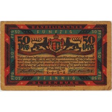 Banknoting Almanya 50 Pfennig 1921 Notgeld-Oldenburg Şehri. Çilaltı.