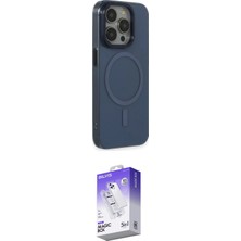 Elektronikçim Ieg™ iPhone 15 Pro Max Kılıf Eksen Işık Prime - Siyah Bilvis 5in1 3D Magic Cam Ekran Koruyucu