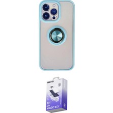 Elektronikçim Ieg™ iPhone 15 Pro Max Kılıf Yörünge Çizgi - Siyah Bilvis 5in1 5d Magic Hayalet Cam Ekran Kor