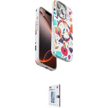 Elektronikçim Ieg™ iPhone 16 Pro Kılıf Siluet Doku - Siyah Bilvis 0.18MM Plus Cam Ekran Koruyucu ELK-34863