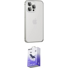 Elektronikçim Ieg™ iPhone 15 Pro Kılıf Eksen Form Serisi - Siyah Bilvis 5in1 5d Magic Hayalet Cam Ekran Koruyu