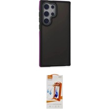 Elektronikçim Ieg™ Galaxy S24 Ultra Kılıf Eksen Işık - Siyah Autokit 5in1 Fiber Polymer Nano Ekran Koruyucu