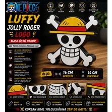 Figür Bende One Piece Logo Jolly Roger Luffy Skull – Masa Üstü Dekor – 14 x 16 cm – Pla 3D Baskı