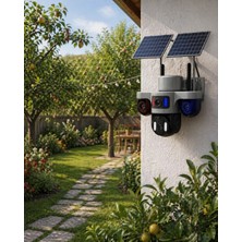 Epilons Güneş Enerjili Ev Bahçe Kamerası 4g Sım Kartlı Akıllı Güvenlik Kamerası 2 Yıl Garantili