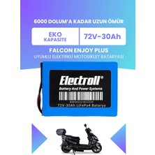 Electroll Falcon Enjoy Plus Batarya (Eko Kapasite) Lifepo4 72V 30AH Elektrikli Motosiklet Bataryası