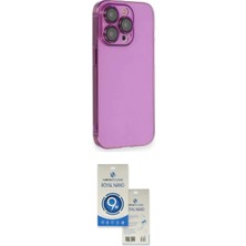 Elektronikçim Ieg™ iPhone 14 Pro Max Kılıf Siluet Minimal Özel Seri - Şeffaf Royal Nano Ekran Koruyucu Elk-3