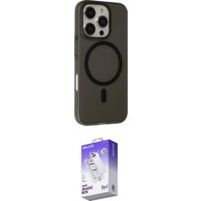 Elektronikçim Ieg™ iPhone 16 Pro Kılıf Çekirdek Modern Prime - Siyah Bilvis 5in1 3D Magic Cam Ekran Koruyucu