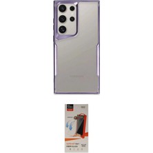 Elektronikçim Ieg™ Galaxy S23 Ultra Kılıf Akış Çizgi Koleksiyonu - Siyah Autokit 5in1 Fiber Hayalet Cam Ekr