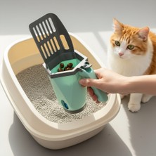 Lady Fify Kedi Için Entegre Poşet Hazneli ve Elekli, Doğa Dostu Kedi Kumu Küreği