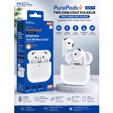 Azurtech Acb-77 Purepods4 Tws Kablosuz Kulaklık – 200MAH Batarya, 300 Saat Bekleme, Ergonomik Tasarım