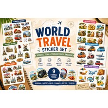 World Travel Stıcker Seti – 9 Farklı Tema Özel Koleksiyon