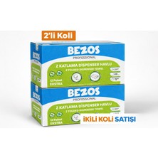 Hobibahçem Bezos Z Katlamalı Dispenser Havlu 2 Katlı 20X22 cm %100 Selüloz 2 Koli Avantaj Paket