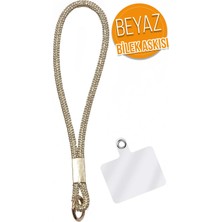 Karaner Lüks Taşlı Telefon Bilek Askısı Gökkuşağı