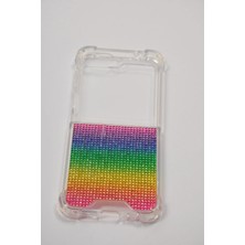 Case Collection Samsung Galaxy Flip 7, El Yapımı, Diamonds, Taşlı, Şeffaf Silikon, Işıltılı, Telefon Kılıfı