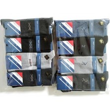 Erkek Mevsimlik Penye Uzun Çorap Karşık Renk 12'li Pkt Resim Üzerindki Ufak Desnler Farklı Olabilir