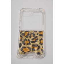 Case Collection Samsung Galaxy Flip 7, El Yapımı, Diamonds, Taşlı, Şeffaf Silikon, Işıltılı, Telefon Kılıfı