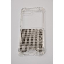 Case Collection Samsung Galaxy Flip 7, El Yapımı, Diamonds, Taşlı, Şeffaf Silikon, Işıltılı, Telefon Kılıfı