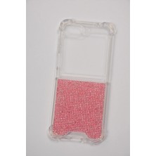 Case Collection Samsung Galaxy Flip 7, El Yapımı, Diamonds, Taşlı, Şeffaf Silikon, Işıltılı, Telefon Kılıfı