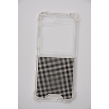 Case Collection Samsung Galaxy Flip 7, El Yapımı, Diamonds, Taşlı, Şeffaf Silikon, Işıltılı, Telefon Kılıfı