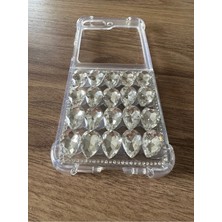 Case Collection Samsung Galaxy Flip 6 Uyumlu  Kristal Taşlı Korumalı Kapak