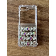 Case Collection Samsung Galaxy Flip 6 Uyumlu  Kristal Taşlı Korumalı Kapak