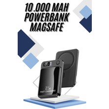 Magsafe Powerbank 10.000 Mah 22.5 Watt Hızlı Şarj Göstergeli Kablosuz Taşınabilir Şarj