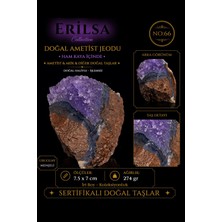 Erilsa Sertifikalı Doğal Ametist Jeodu Akik Bantlı Kristal Kuvars Ham Kaya Uruguay NO66