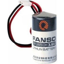 Uslucan Alışveriş Fanso ER26500H Kablolu Konnektörlü (51005-2P) 3.6V Lithium Pil (Li-Socl2)