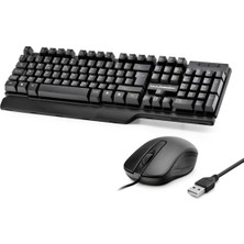 Epilons Ablolu Klavye Mouse Set Q Siyah HD861