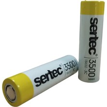 Uslucan Alışveriş Sertec 18650 3.7V 3500 Mah 3c Li-Ion Şarjlı Pil